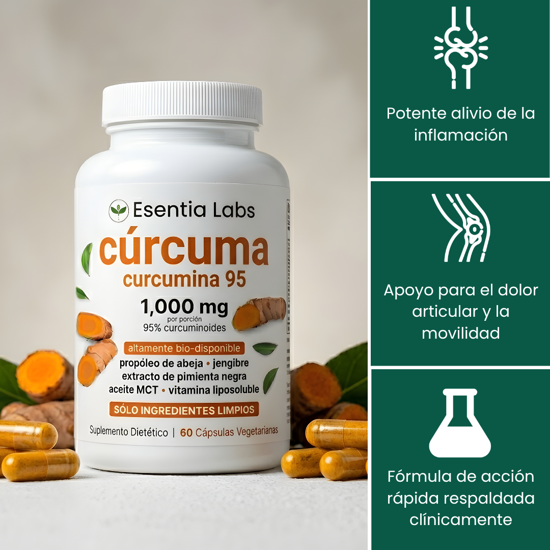 Cúrcuma Esentia Labs™ Alivia dolor articular e inflamación